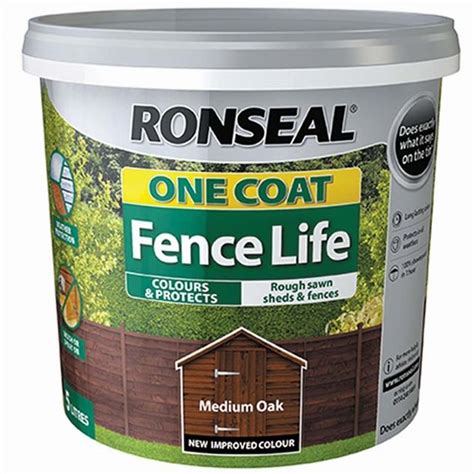 ronseal medium oak fence paint 12l screwfix